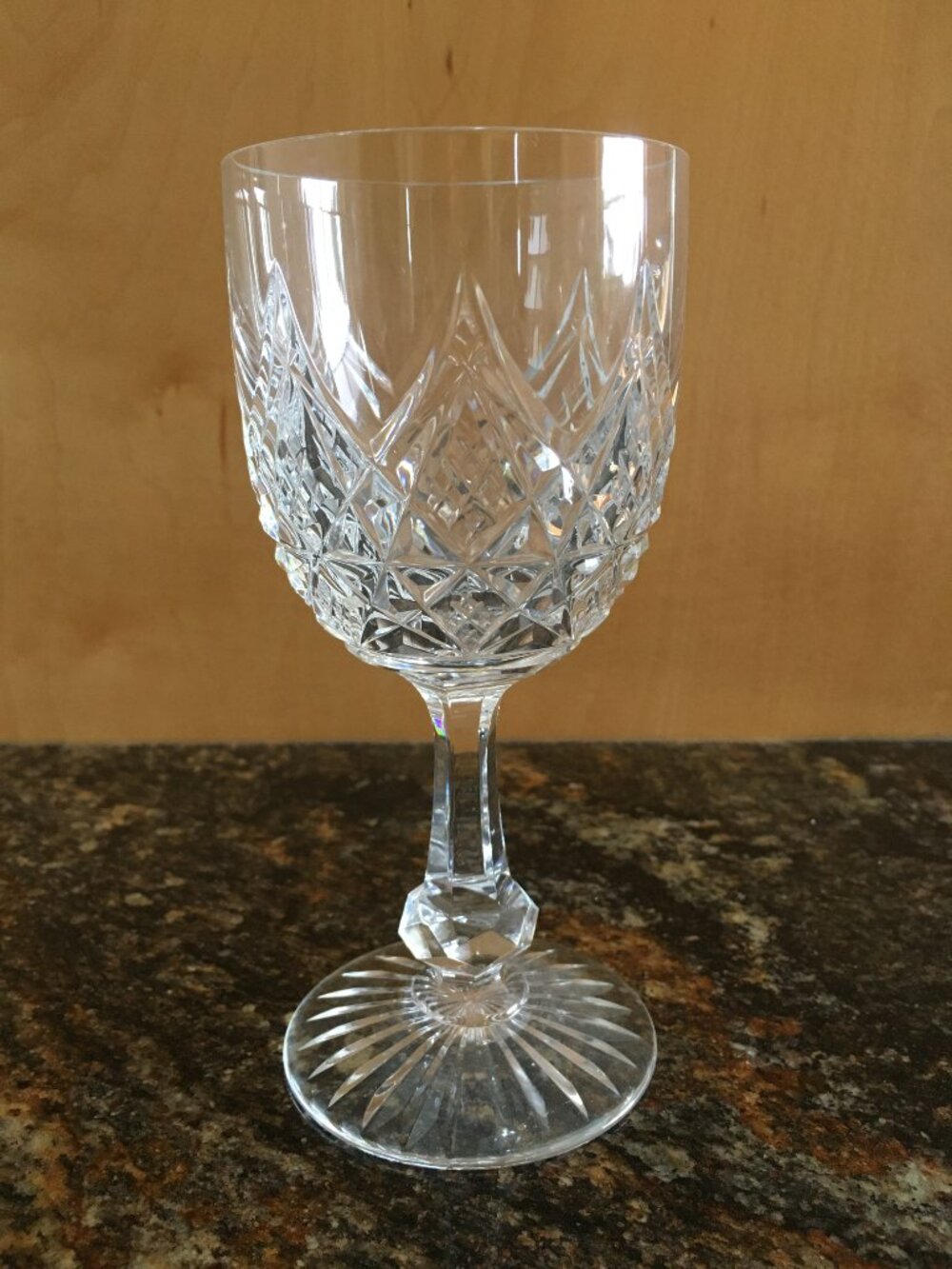VTG Baccarat Colbert Cut Crystal Wine Goblet Glass - E